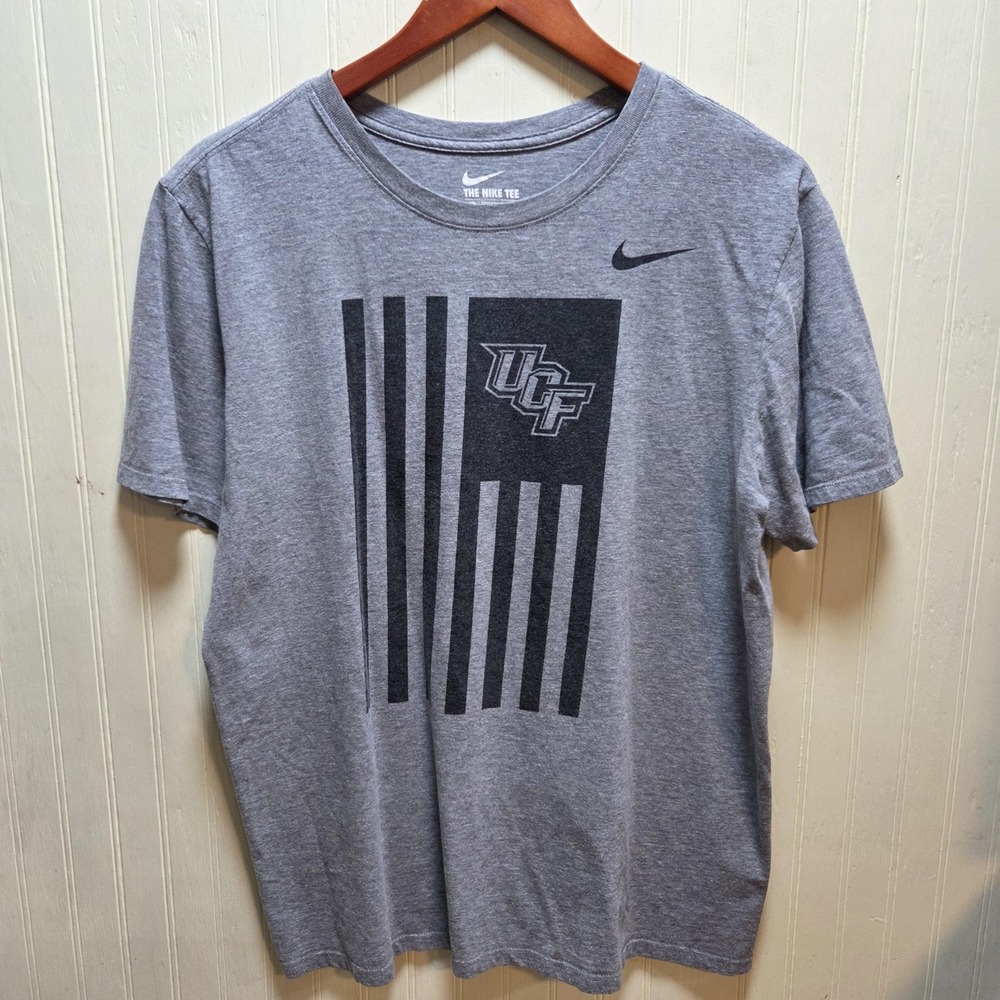 UCF Knights Shirt Mens Large Gray NCAA Football Nike Tee T-Shirt Short Sleeve